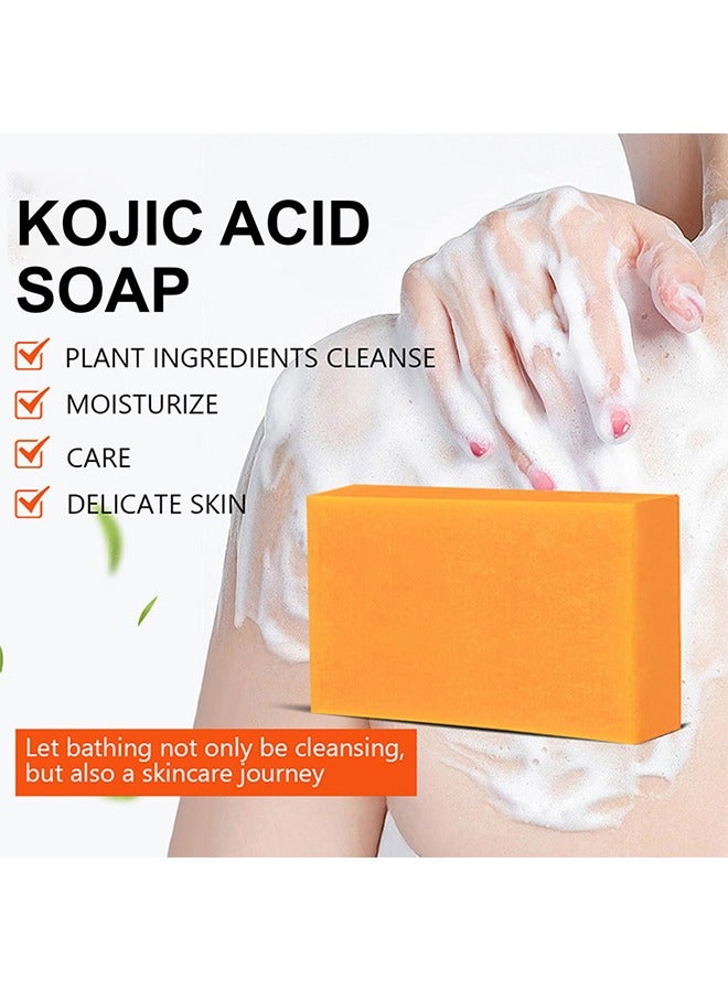 SNYD Lemon Turmeric Kojic Acid Soap-Vitamin C Turmeric Acid Soap for Dark Spot and Acne Mark-Improve Skin Texture,Fade Acne Mark , Reduce Dark Spot for Face and Body - Image 2