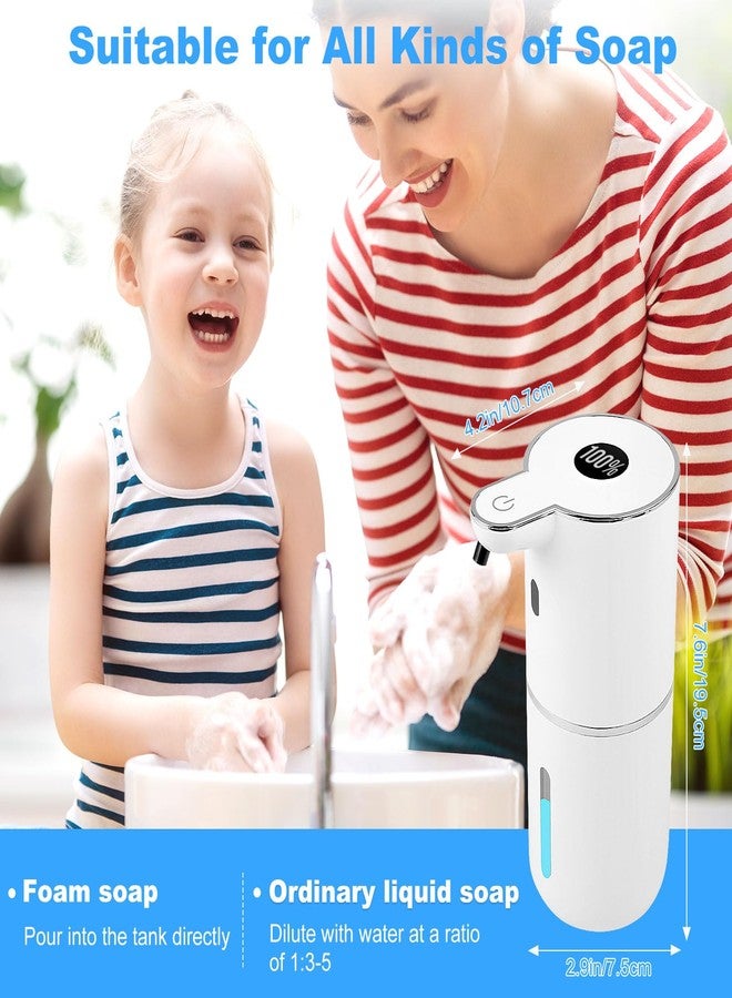 Ipefan Automatic Soap Dispenser,6-Level Foaming Hand Soap Dispenser,Touchless Dish Soap Dispenser for Kitchen Bathroom,Ipx5 Waterproof,1200mah Rechargeable,12.8oz/380ml,Wall Mount & Countertop - Image 2