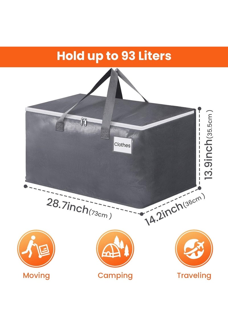 Collapsible Moving Bags - Heavy Duty Extra Large Moving Bags with Zippers and Handles, Space Saving Packing Totes for Moving Supplies Storage,Fold Flat, Alternative to Box and Bin - Image 2