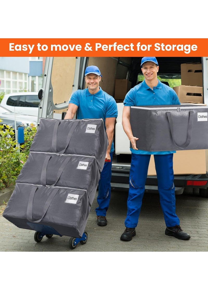 Collapsible Moving Bags - Heavy Duty Extra Large Moving Bags with Zippers and Handles, Space Saving Packing Totes for Moving Supplies Storage,Fold Flat, Alternative to Box and Bin - Image 3