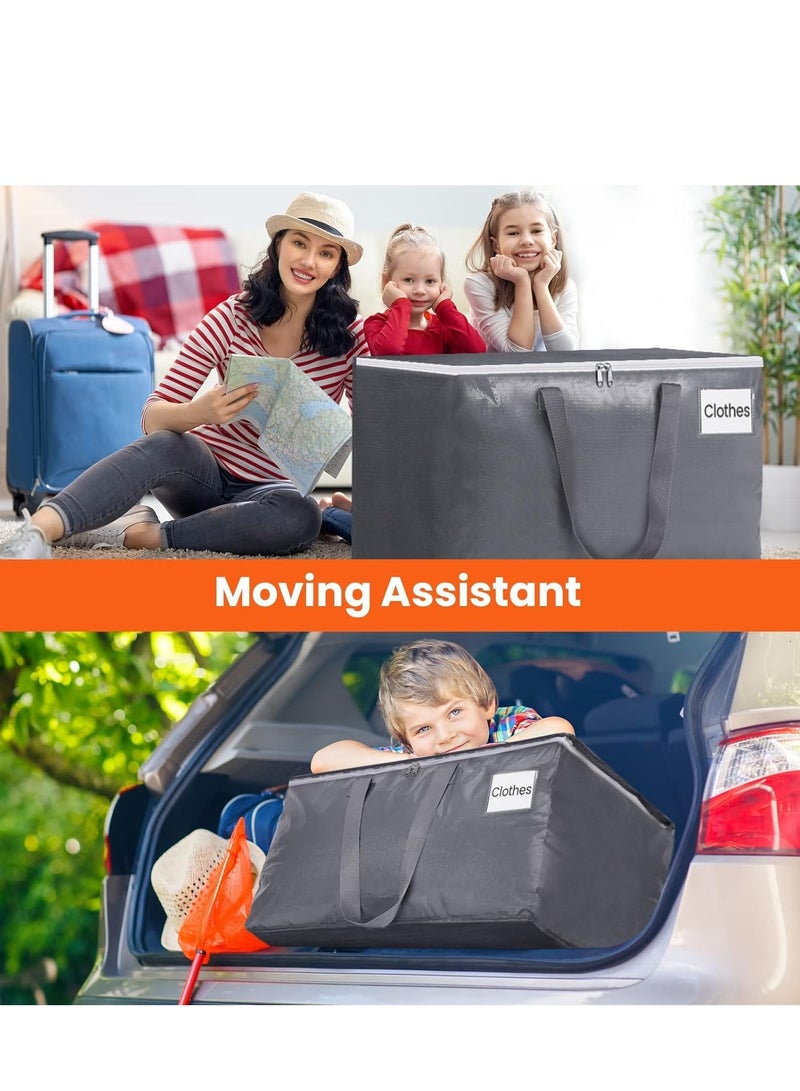 Collapsible Moving Bags - Heavy Duty Extra Large Moving Bags with Zippers and Handles, Space Saving Packing Totes for Moving Supplies Storage,Fold Flat, Alternative to Box and Bin - Image 5