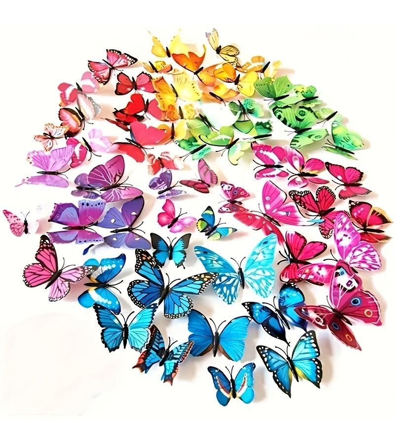 Mixed Color Magnetic 3D Butterflies 2 36 Inch Assorted For Wall Fridge Wedding Party Decoration - Image 5