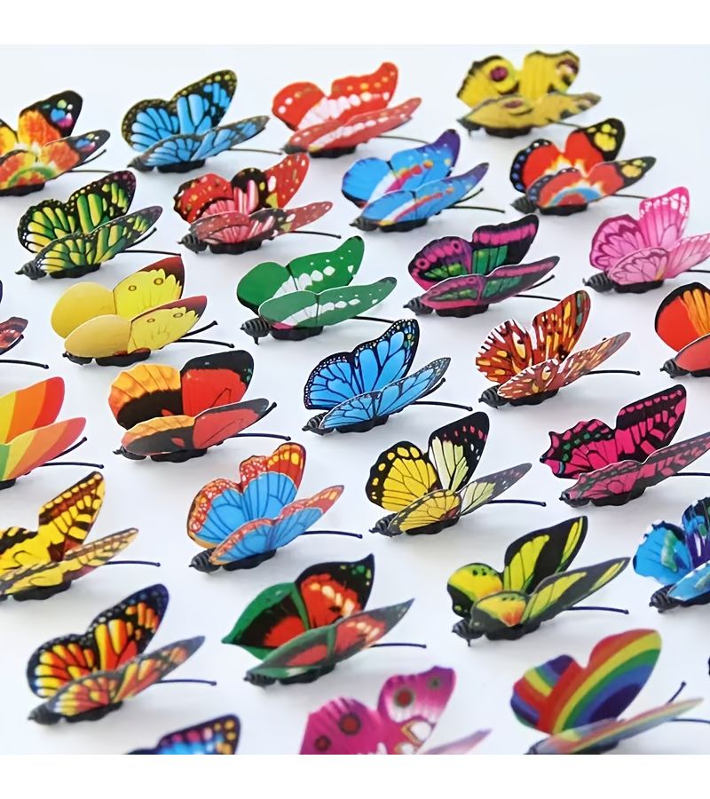 Mixed Color Magnetic 3D Butterflies 2 36 Inch Assorted For Wall Fridge Wedding Party Decoration - Image 1