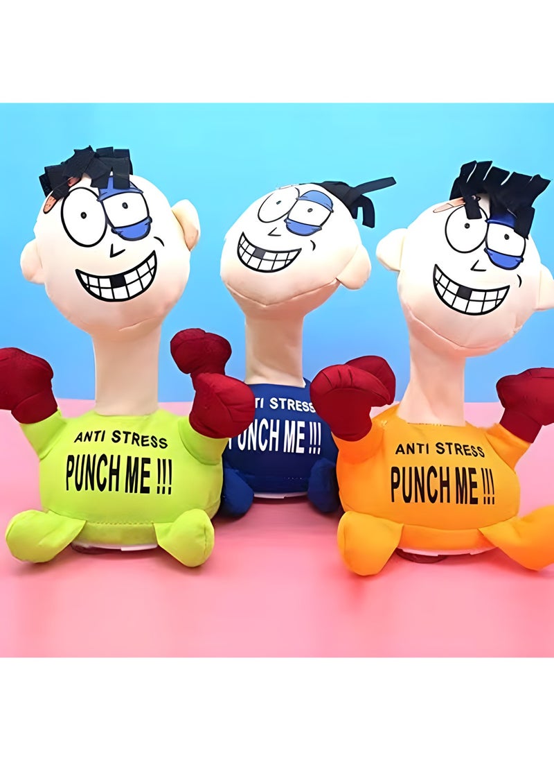MAGIC VAULT Vent Screaming Doll, Cartoon Electric Plush Anti Stress Doll Comfortable Touching Punch Me Doll Funny Emotional Vent Doll Relieve Stress Anxiety for Child Adult Gift (Orange)  - Image 4