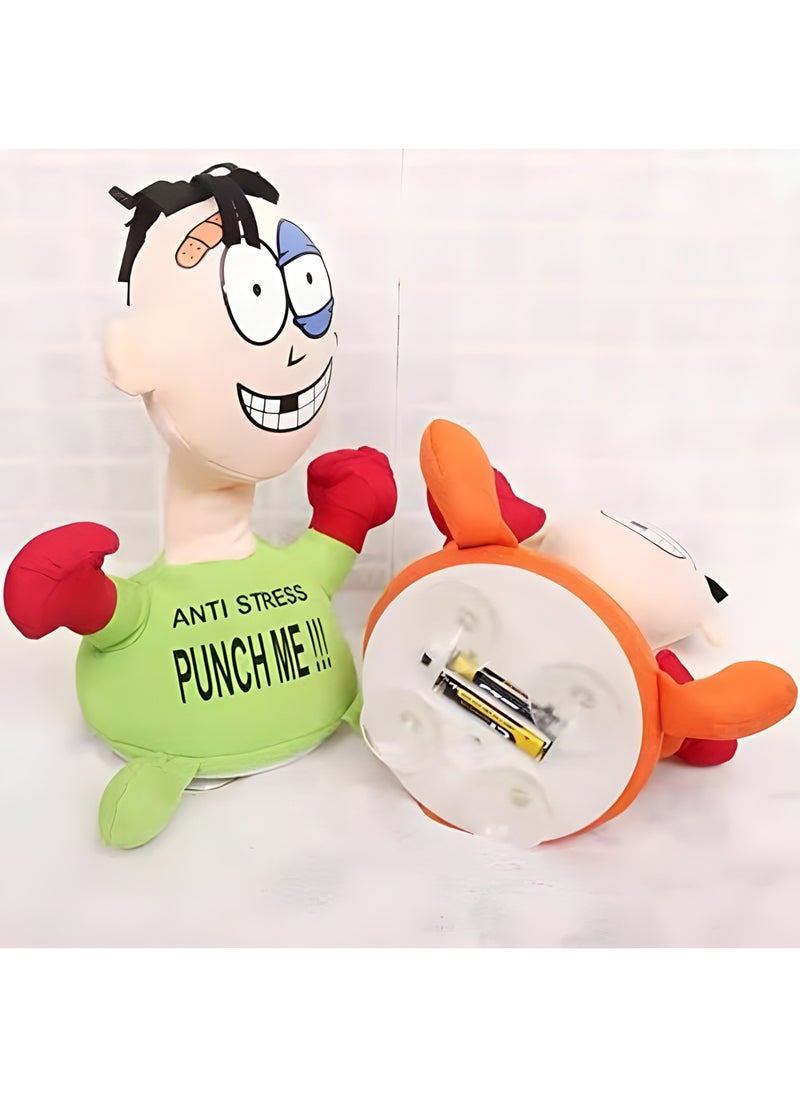 MAGIC VAULT Vent Screaming Doll, Cartoon Electric Plush Anti Stress Doll Comfortable Touching Punch Me Doll Funny Emotional Vent Doll Relieve Stress Anxiety for Child Adult Gift (Orange)  - Image 2