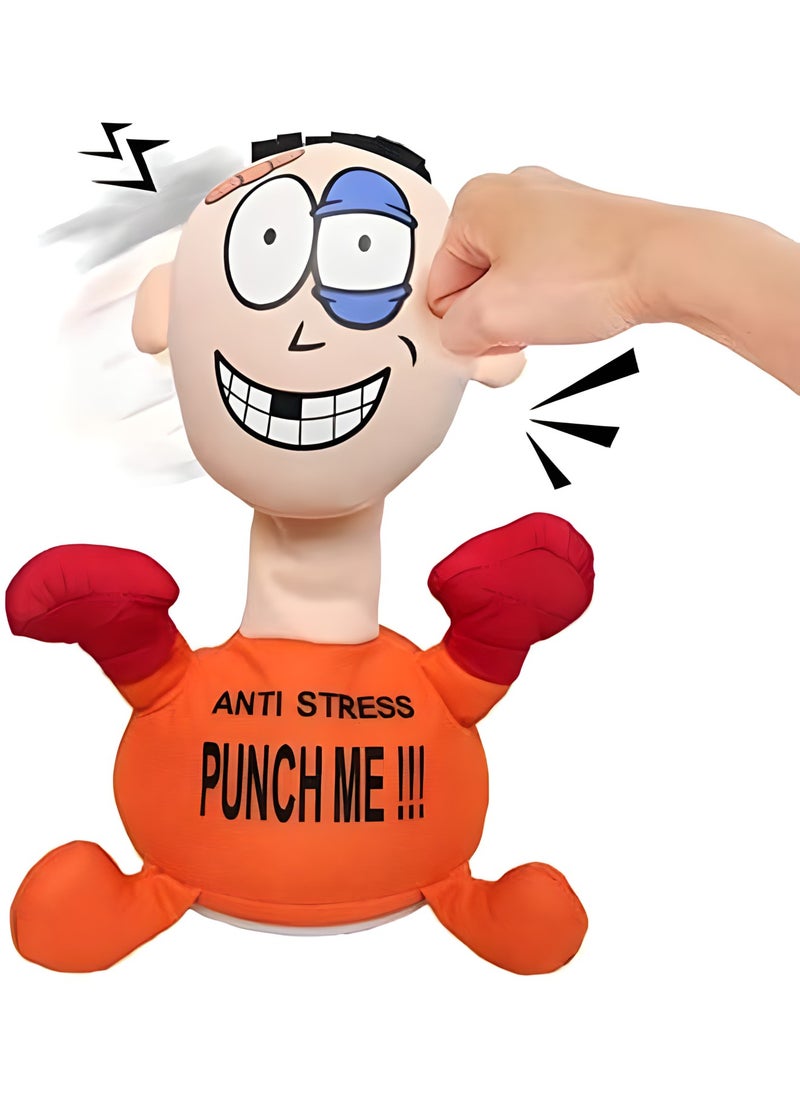 MAGIC VAULT Vent Screaming Doll, Cartoon Electric Plush Anti Stress Doll Comfortable Touching Punch Me Doll Funny Emotional Vent Doll Relieve Stress Anxiety for Child Adult Gift (Orange)  - Image 5