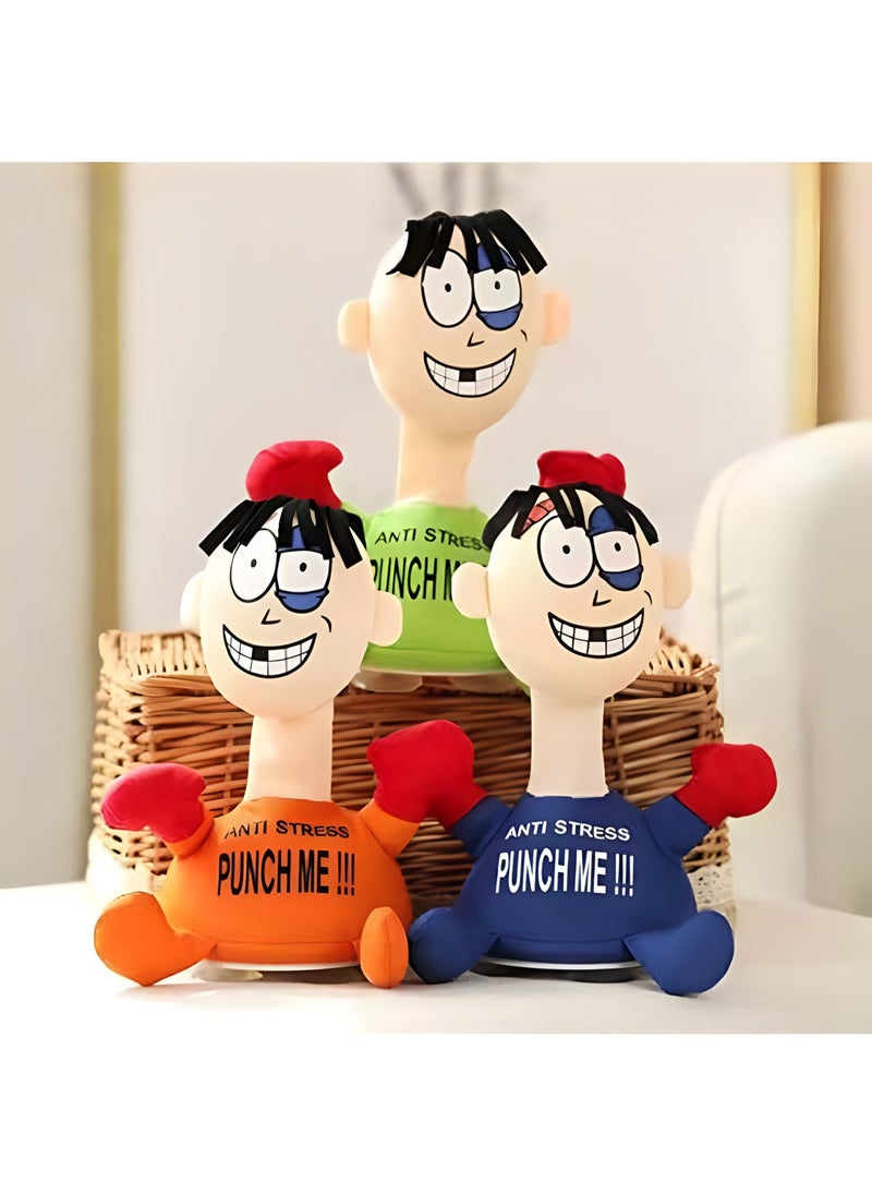 MAGIC VAULT Vent Screaming Doll, Cartoon Electric Plush Anti Stress Doll Comfortable Touching Punch Me Doll Funny Emotional Vent Doll Relieve Stress Anxiety for Child Adult Gift (Orange)  - Image 3