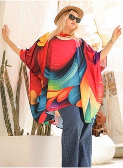 Zmurud Autumn poncho - printed  - Image 3