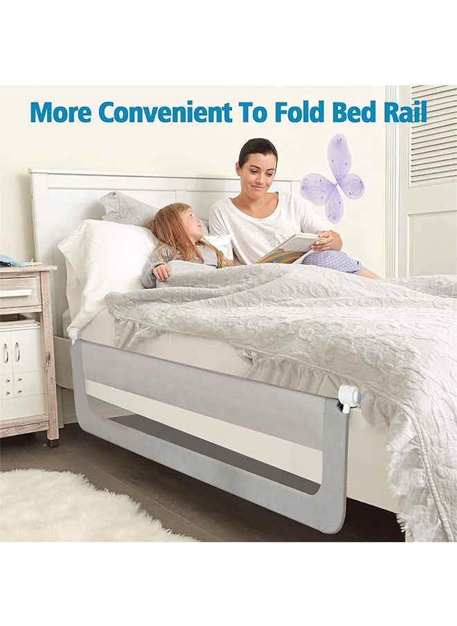 JCB CHIC - Bed Rail for Toddlers - 2M Toddler Bed Rails U Shape Baby Bed Rail Guard with Child Lock | Height Adjustable Kids Bed Guard Rail Safety Side Rails for Queen Size Bed - Image 1