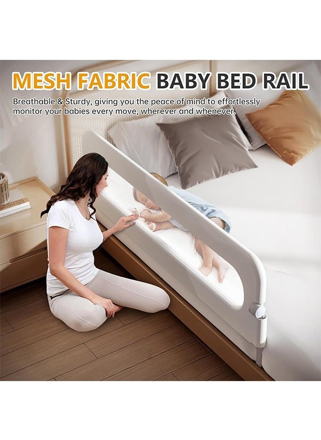 JCB CHIC - Bed Rail for Toddlers - 2M Toddler Bed Rails U Shape Baby Bed Rail Guard with Child Lock | Height Adjustable Kids Bed Guard Rail Safety Side Rails for Queen Size Bed - Image 1