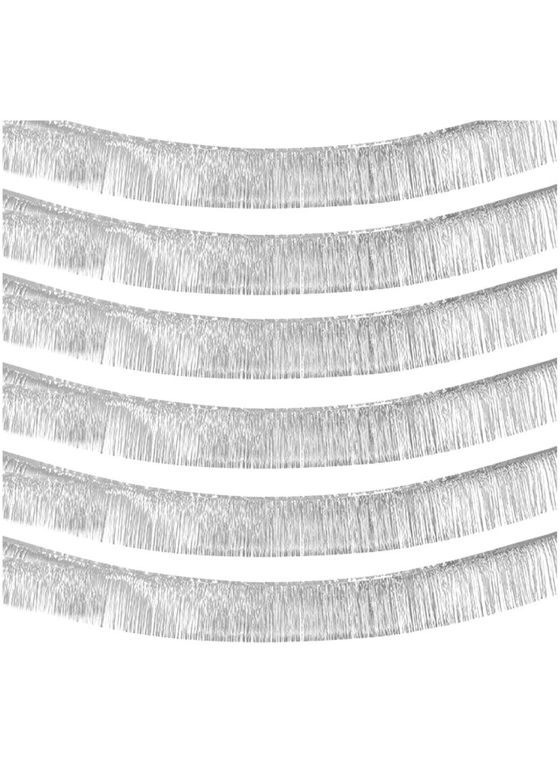 Anna 30*200cm Birthday Party Background Wall Decor - Set of 6 Shiny Fringe Tassel Banners - Image 1