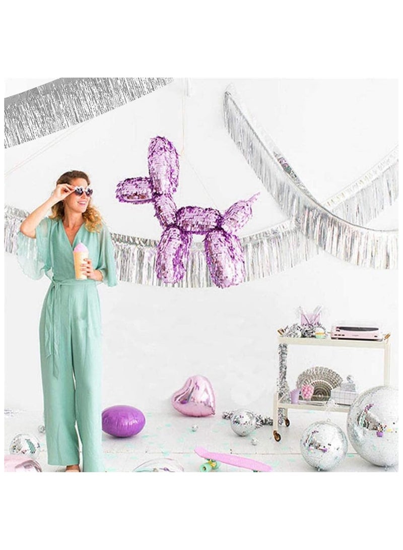 Anna 30*200cm Birthday Party Background Wall Decor - Set of 6 Shiny Fringe Tassel Banners - Image 4