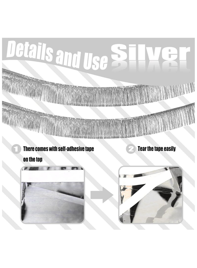 Anna 30*200cm Birthday Party Background Wall Decor - Set of 6 Shiny Fringe Tassel Banners - Image 3