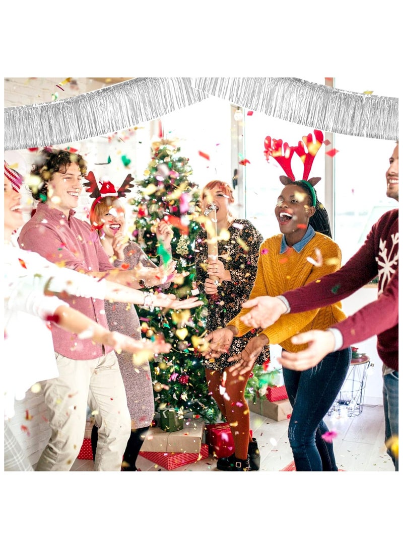 Anna 30*200cm Birthday Party Background Wall Decor - Set of 6 Shiny Fringe Tassel Banners - Image 2