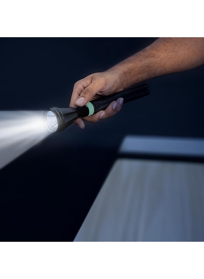 Olsenmark Rechargeable LED Flashlight OMFL2818 Energy Efficient Design with Ni Cd Rechargeable Battery Compact Portable and Light Weight Design 2000M Real Range Distance Black 2 Year Warranty - Image 3