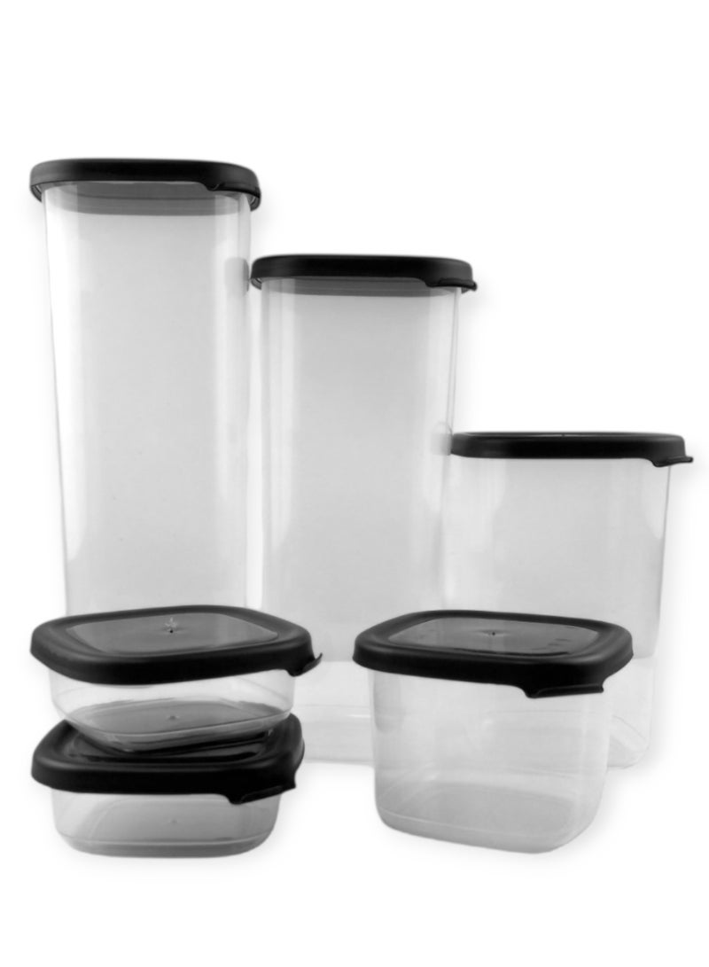 فولي لايف علب حفظ الطعام - 6 قطع - رمادي - Image 1