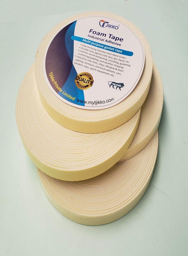 Tjikko Single Sided Gasket Tape 12mm Width 2mm Thick 10meter Length White (Pack of 8) - Image 1