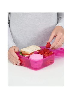 sistema Sistema 1.25L Bento Cube Lunch Box - Pink  - Image 3