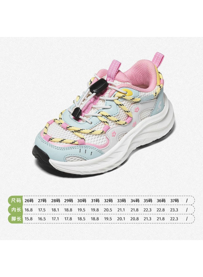 Snoffy Snafi Kids Running Shoes Spring Girls Sports Shoes Soft Sole Lightweight Breathable Hiking Outdoor Shoes Blue White Size 30 - Image 4