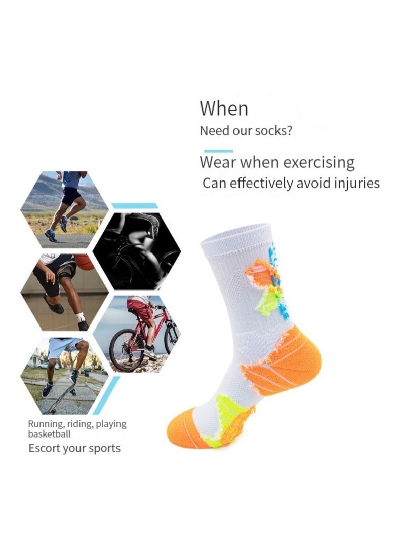M MIAOYAN M MIAOYAN high-tube professional men's and women's actual combat basketball socks towel bottom thickened shock-absorbing high-top tide socks sports elite socks - Image 3