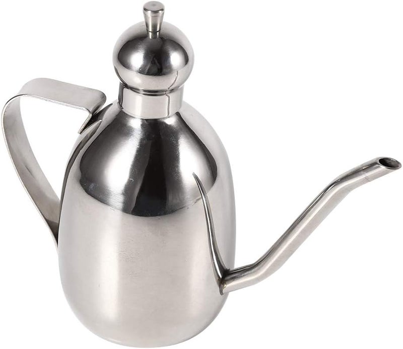 MAVIS LAVEN Stainless Steel Olive Oil Dispenser, 0.35L Oil Bottle with Drip Free Spout and Ergonomic Handle, Vinegar Pourer for Kitchen Cooking, Salad Dressing, Table Serving - Image 3