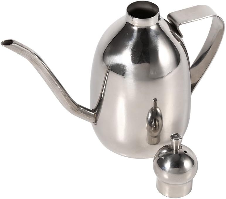 MAVIS LAVEN Stainless Steel Olive Oil Dispenser, 0.35L Oil Bottle with Drip Free Spout and Ergonomic Handle, Vinegar Pourer for Kitchen Cooking, Salad Dressing, Table Serving - Image 1