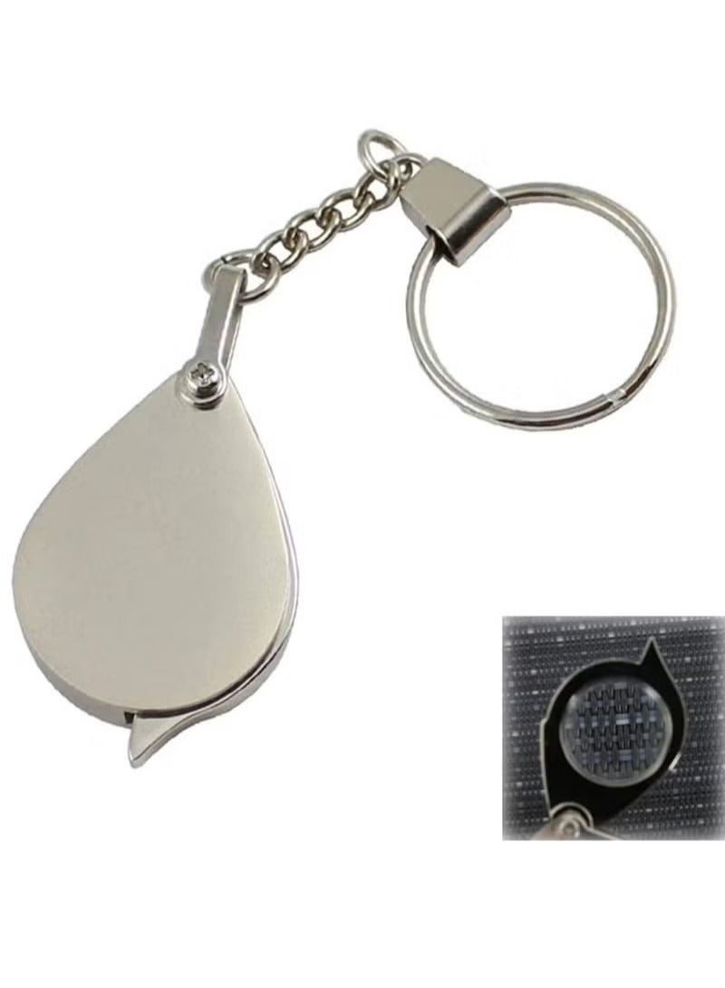 15X Mini Keychain Pocket Magnifier Portable Foldable Magnifying Glass for Reading Maps Labels Crafts Coins - Image 1