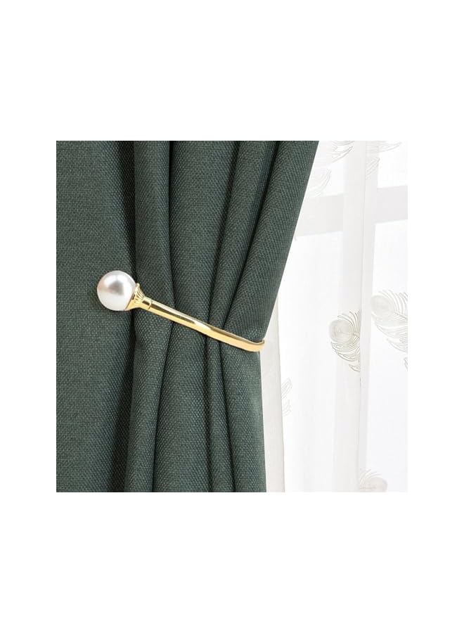 The Bros 2pcs Curtain Holdback, Heavy Duty U Shaped Curtain Tie Hooks, Wall Mounted Metal Curtains Tie Backs with Fixing Screws, Easy to Intall Gold Hold Back, Luxurious Home Living Room Decorations  - Image 3
