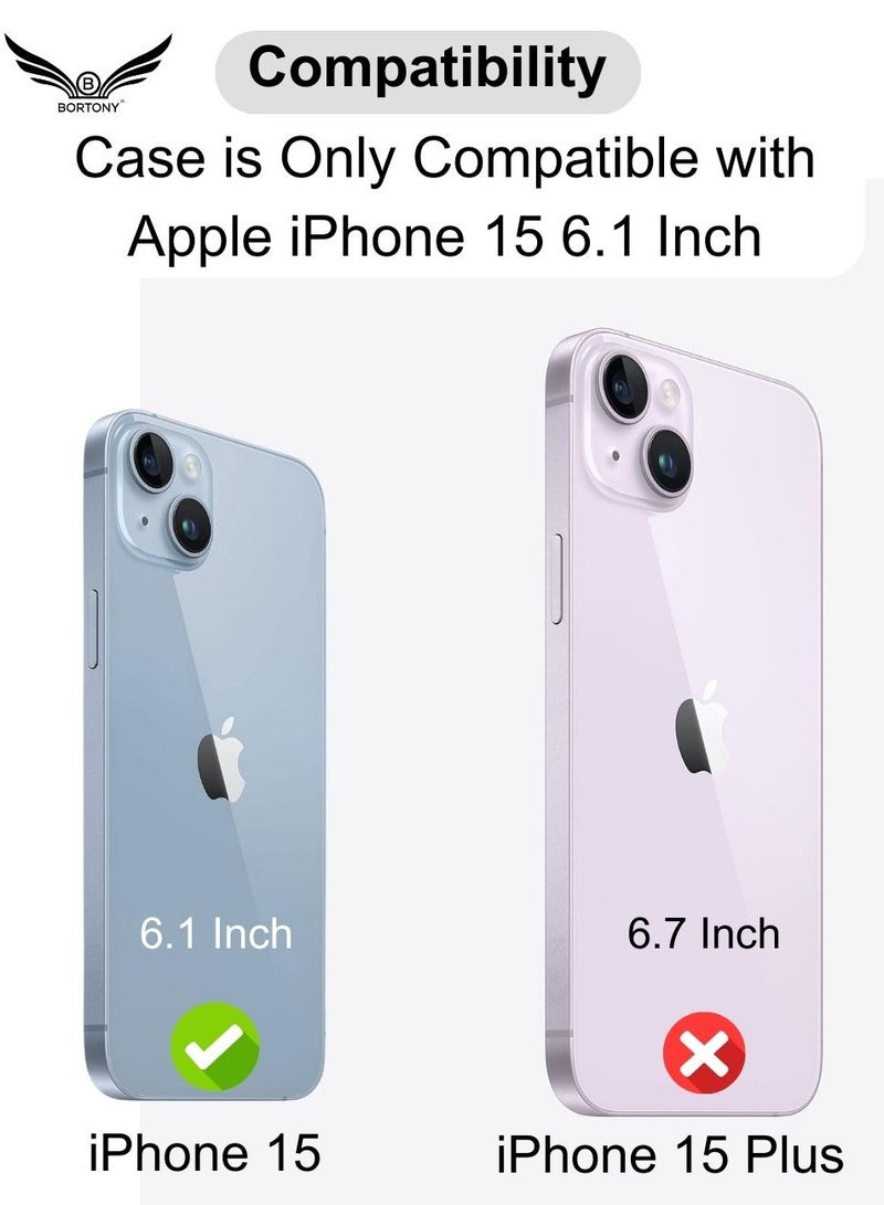 BORTONY iPhone 15 Case 6.1 Inch Anti Scratch Crystal Clear Soft TPU Precise Cutouts Slim Fit Protective Phone Case Cover for Apple iPhone 15 - Image 2