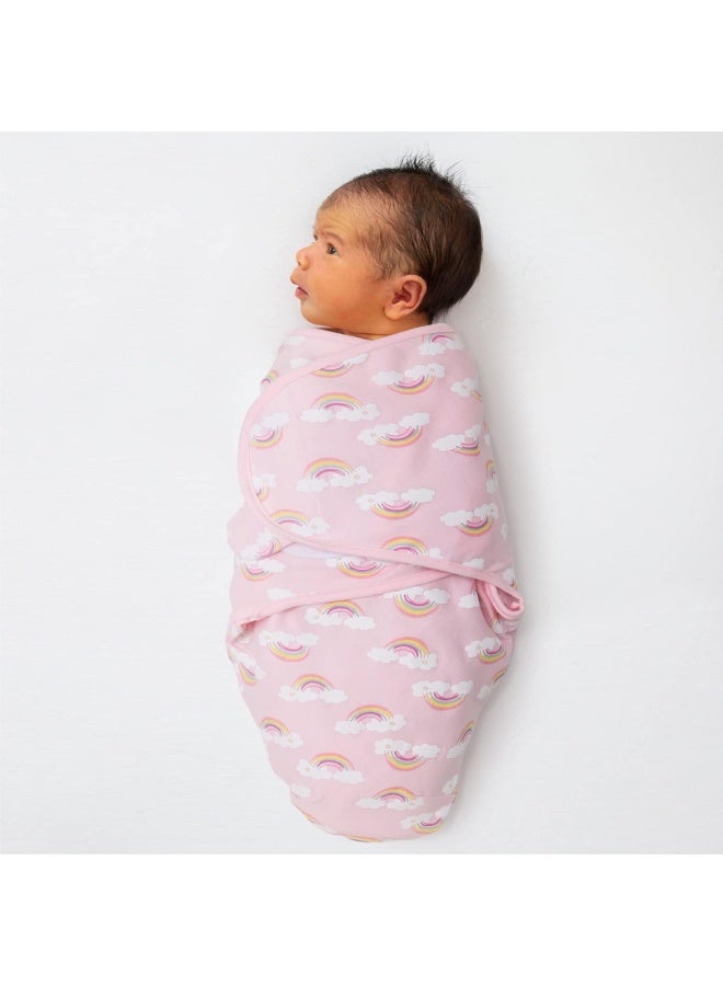 The Peanut Shell The Peanutshell Swaddle Set for Baby Girls | Rainbow and Unicorn | 3 Pack (S/M - 0-3 Months) - Image 3
