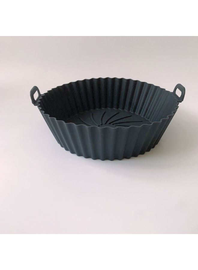 Air Fryer Silicone Baking Tray Oven Universal Baking Tray Food Grade Silicone Barbecue Tray Cake Mold Baking Mold-Specifications:200*160 * 75mm80g Bags-Color:Sky Blue  - Image 4