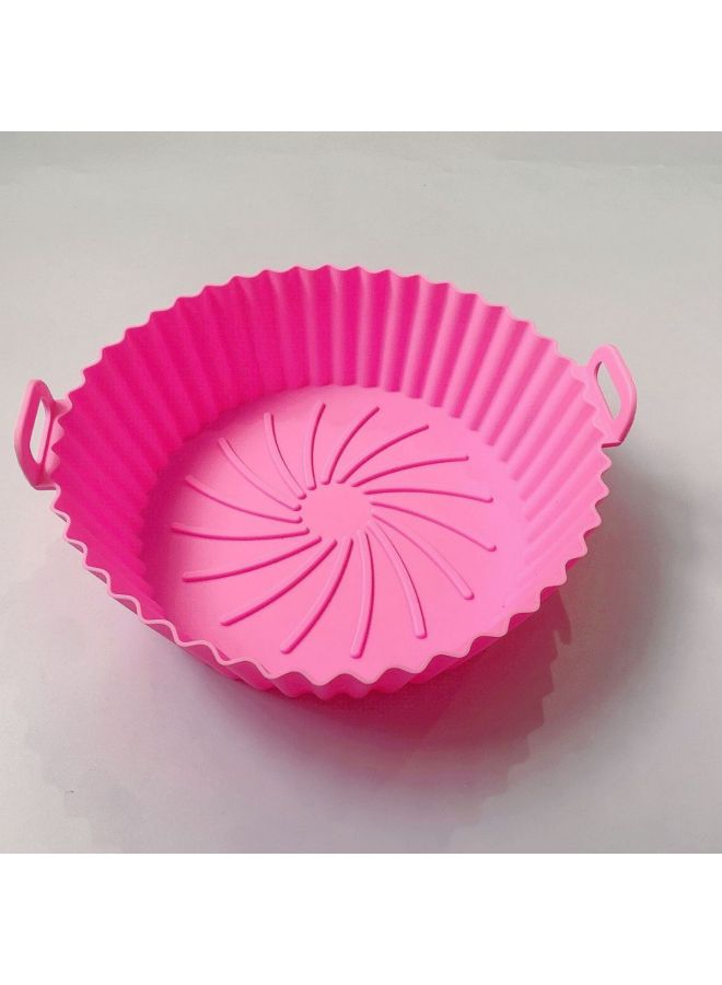 Air Fryer Silicone Baking Tray Oven Universal Baking Tray Food Grade Silicone Barbecue Tray Cake Mold Baking Mold-Specifications:200*160 * 75mm80g Bags-Color:Sky Blue  - Image 2
