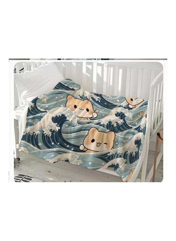 عام بطانية رقيقة من الفانيلا (دافئة ومريحة، ومناسبة للنوم واستخدام الألعاب وإزالة الغبار ومقاومة للرمل) 150 سم * 200 سم - 128 - Image 1