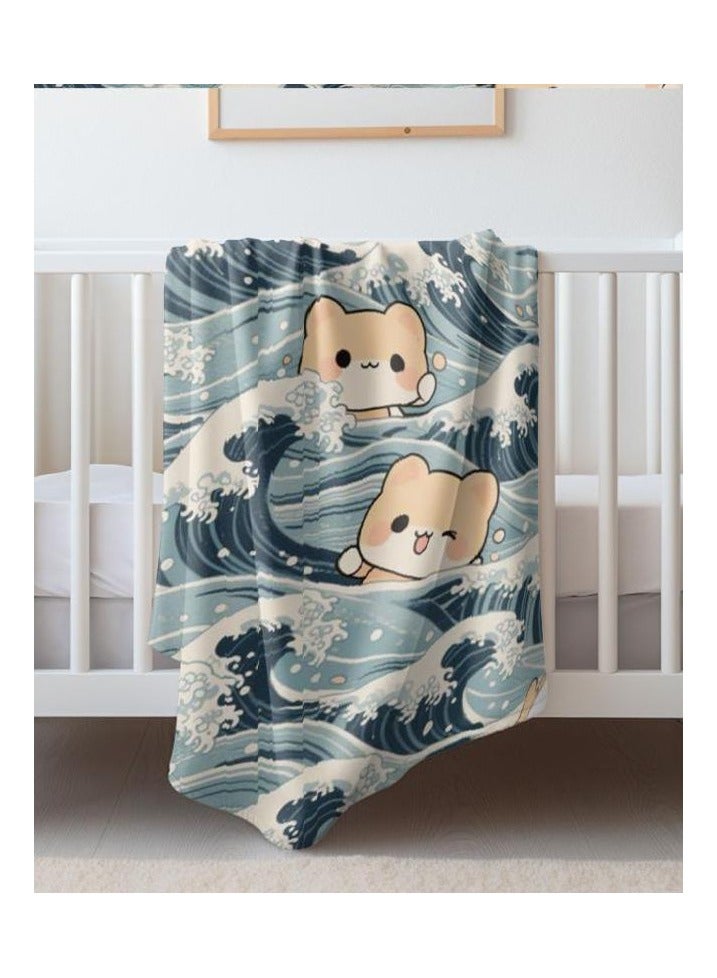 عام بطانية رقيقة من الفانيلا (دافئة ومريحة، ومناسبة للنوم واستخدام الألعاب وإزالة الغبار ومقاومة للرمل) 150 سم * 200 سم - 128 - Image 4