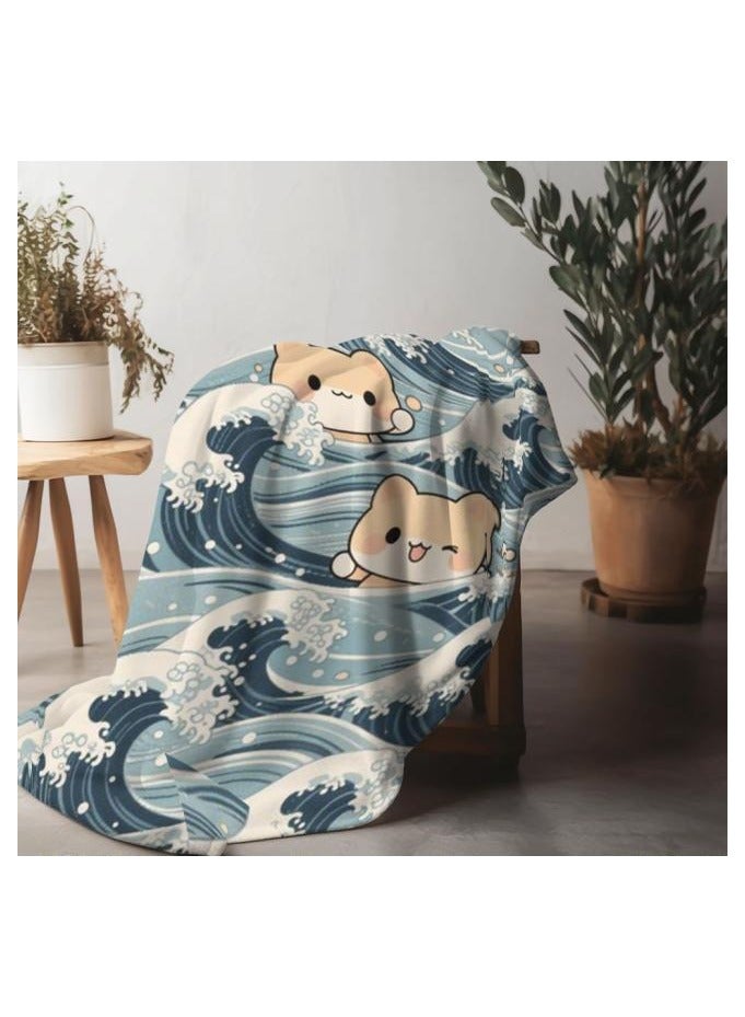 عام بطانية رقيقة من الفانيلا (دافئة ومريحة، ومناسبة للنوم واستخدام الألعاب وإزالة الغبار ومقاومة للرمل) 150 سم * 200 سم - 128 - Image 5