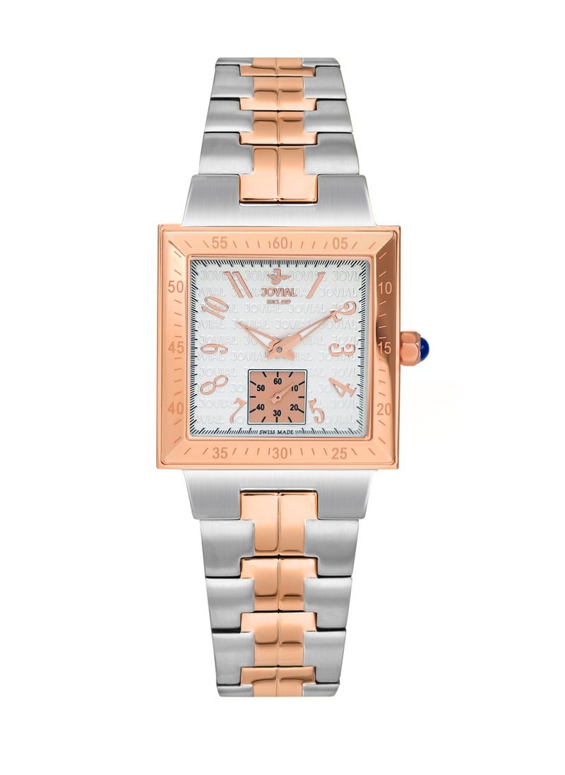 Jovial Women's Fashion metal band watch, 32mm, White  - Image 1