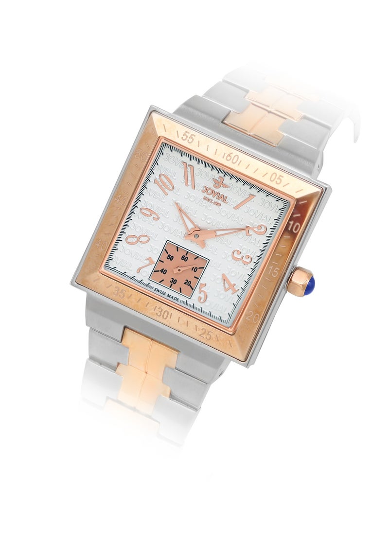 Jovial Women's Fashion metal band watch, 32mm, White  - Image 2