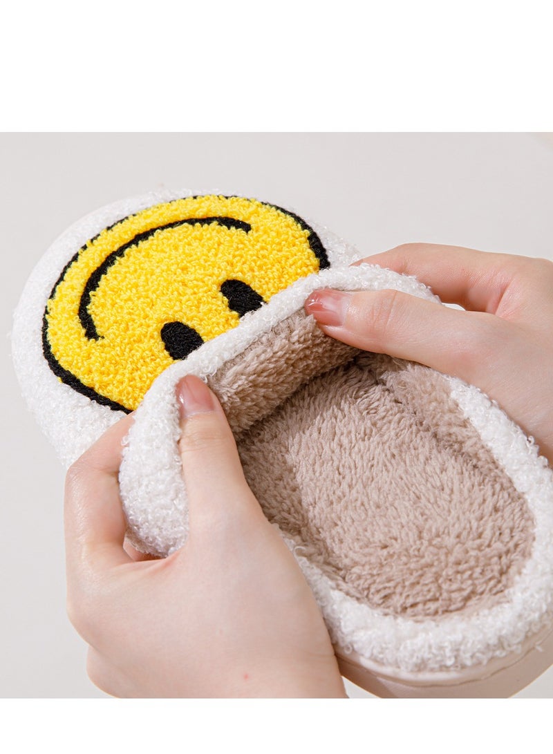 Smiling Bedroom Home Slippers Warm and Thick Blue - Image 3