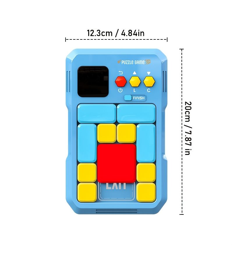A Logical Sliding Puzzle Electronic Building Block Slide Puzzle Game With Over 500 Challenging Brain Teasers Intelligent Toy For Children And Teenagers Birthday Gift For Boys And Girls Christmas Present Blue - Image 2