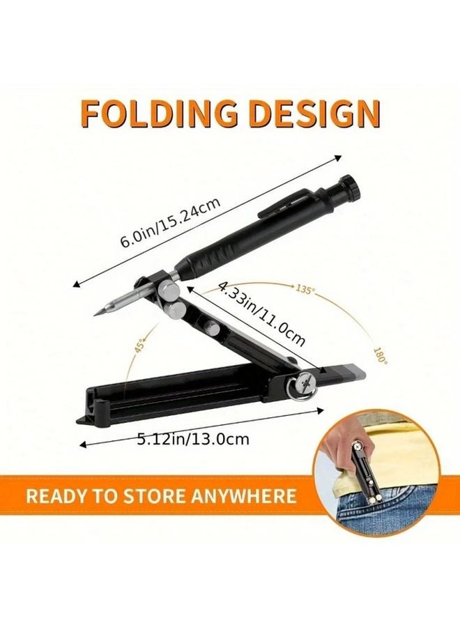 Scratch Art Tool Set Aluminum Alloy Multi Function Marking Gauge With Wood Pen - Image 5