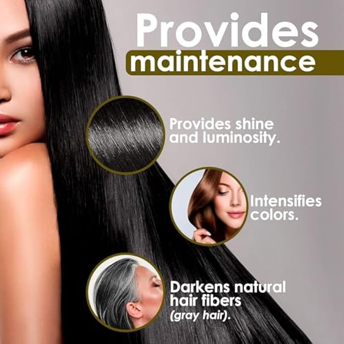 OURO Color-Enhancing Shampoo for Dark Brown & Black Hair – Neutralizes Yellow Tones, Boosts Shine & Intensity, Revitalizes Gray Hair, Protects Color, Use 2-3x Weekly for Best Results (8.45OZ) - Image 2