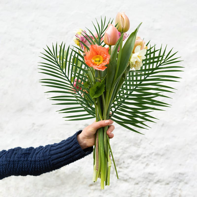 Ruidazon 14Pcs Artificial Palm Leaves, 20.4" Outdoor Faux Palm Fronds Fake Tropical Palm Leaves For Palm Sunday Flower Arrangement Wedding Birthday Party Home Spring Summer Decor - Image 5