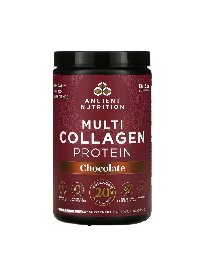 Ancient Nutrition Multi Collagen Protein Chocolate 10 oz 283.2 g - Image 1