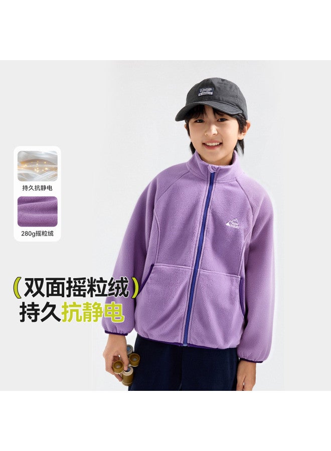 Doodle Home kids' Fleece Jacket For Autumn Camping, Windproof Outerwear For Boys And Girls, Unisex Top For Toddlers To Big Kids - Image 2