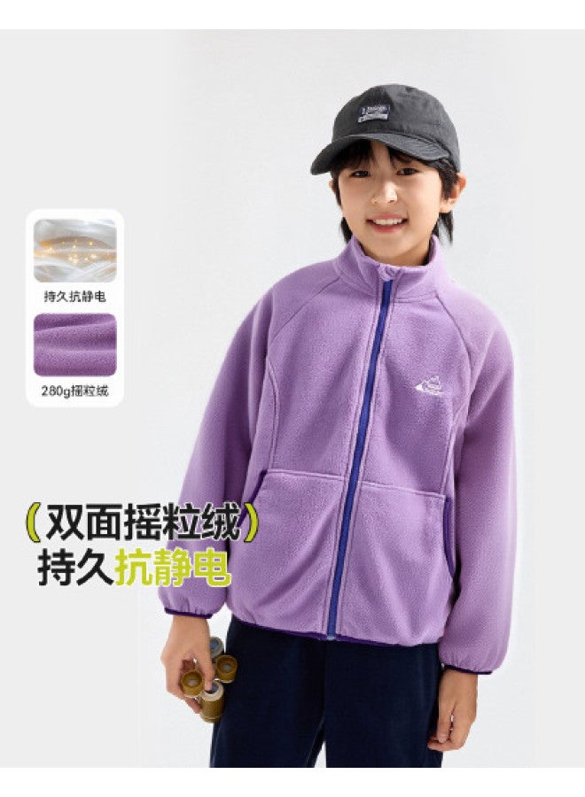 Doodle Home kids' Fleece Jacket For Autumn Camping, Windproof Outerwear For Boys And Girls, Unisex Top For Toddlers To Big Kids - Image 1
