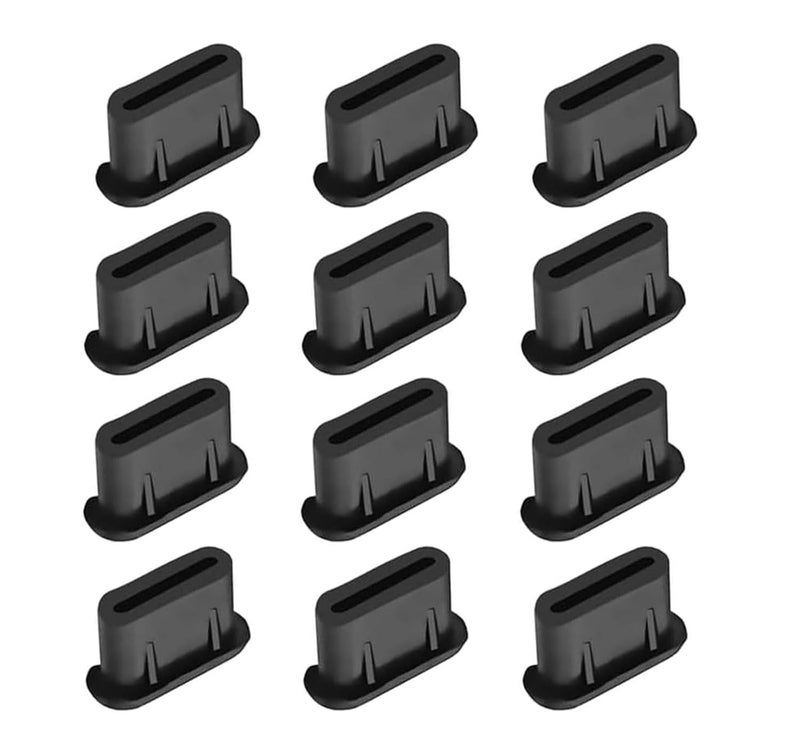 Enclave USB C Port Dust Protection Plugs, Type C Silicone Dust Covers Phone Type-C Port Protective Caps Anti Dust Charging Plug Protectors Silicone Case Compatible with Laptop Smartphones (12) - Image 1