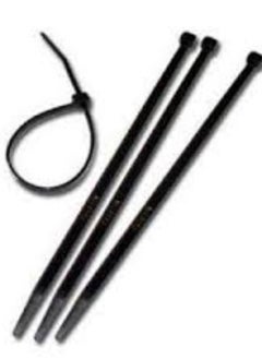 KNP KNP Black multi-purpose nylon cable ties are versatile fastening tools designed for organizing and securing cables, wires, and other items.  - Image 4
