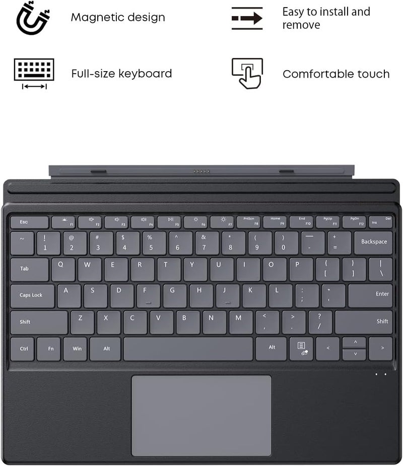 Chuwi لوحة مفاتيح Hi10 Max، لوحة مفاتيح مضاءة للوحة Hi10 Max، 2 في 1 لوحات مفاتيح مغناطيسية، لوحات مفاتيح مغناطيسية أصلية لاسلكية، خفيفة الوزن - Image 3