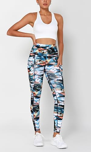 ODODOS Women's High Waisted Full Length Yoga Leggings with Pockets, 28" Inseam Tummy Control Non See Through Workout Athletic Running Yoga Pants, FineArt, Large - Image 5