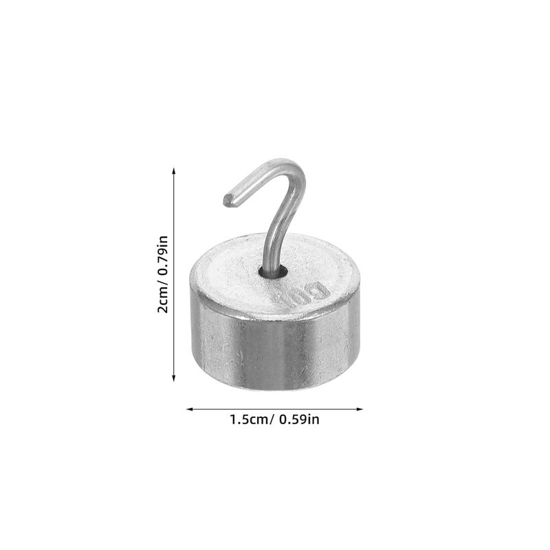 Ipetboom 10pcs Lab Calibration Weight Set 10g Hooked Chrome-Plated Gram Weights for Digital Scale Precision Testing Physics Experiment Teaching - Image 2